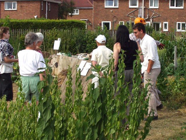 Visitors on Dave's plot